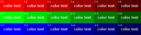 Image with different brightness in each RGB channel.