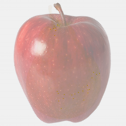 The relative known apple pear gamma test image