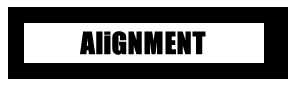 The word "Alignment" in a black box
